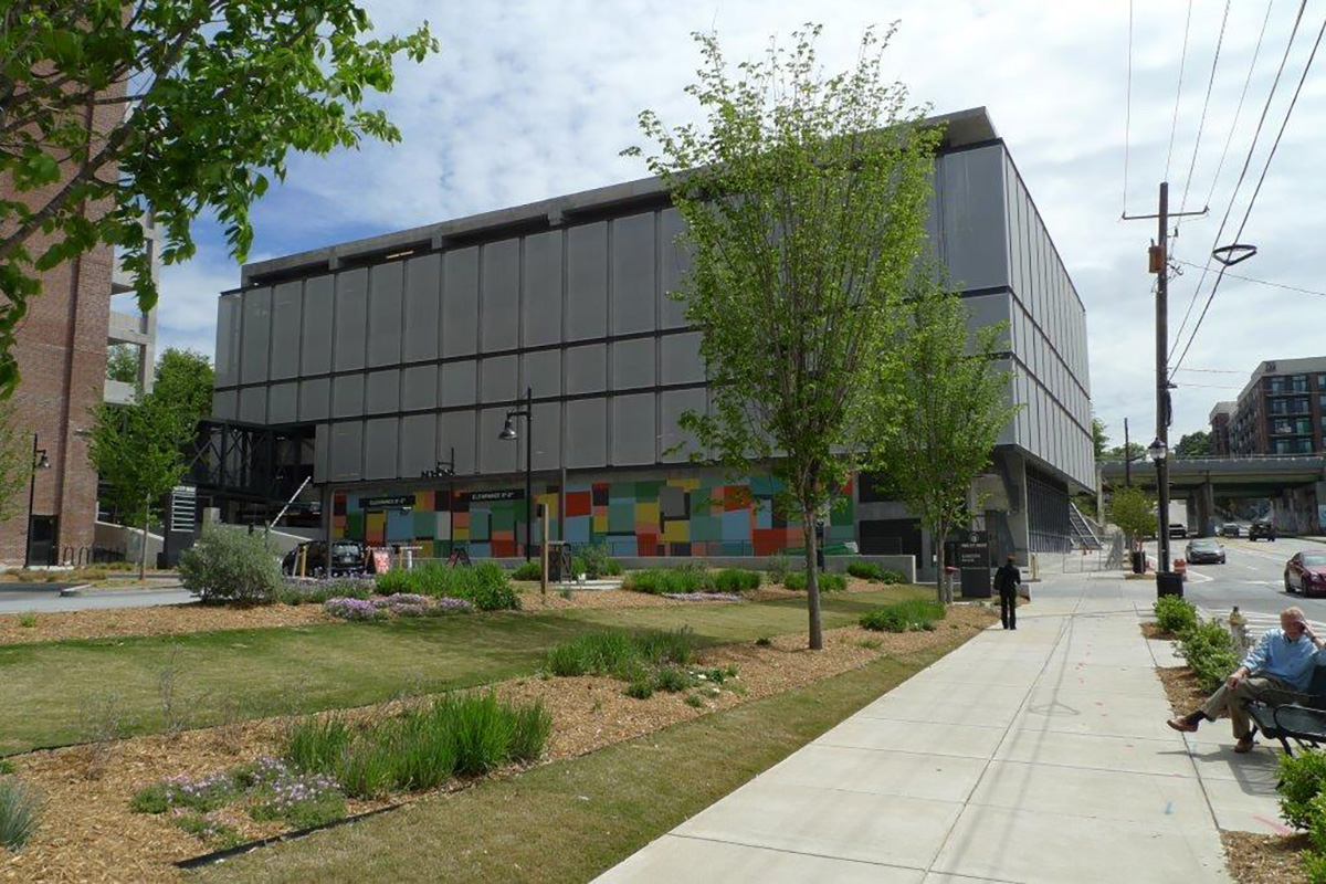 Ponce City Market Parking Garage With Tensile Fabric Exterior